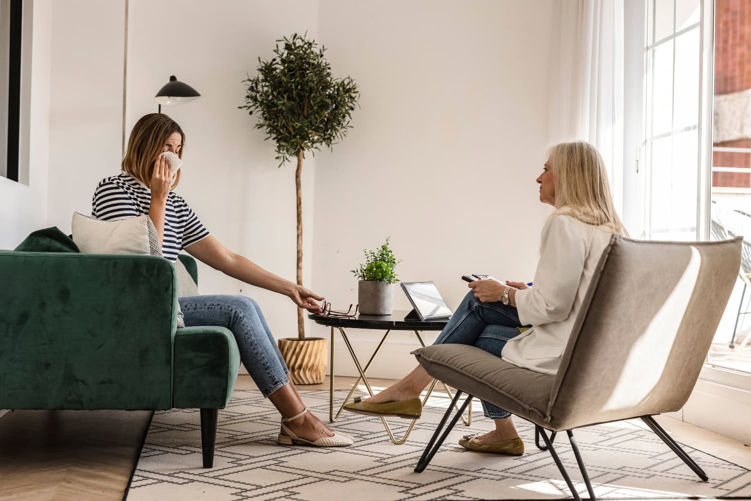 Client Consultation with Professional, Mental health concept
